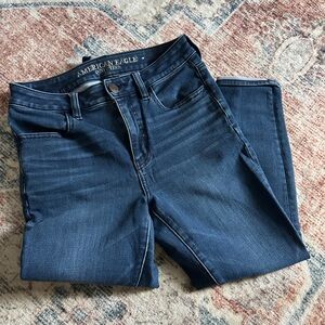 American Eagle Outfitters Dark Blue Ankle Jeans